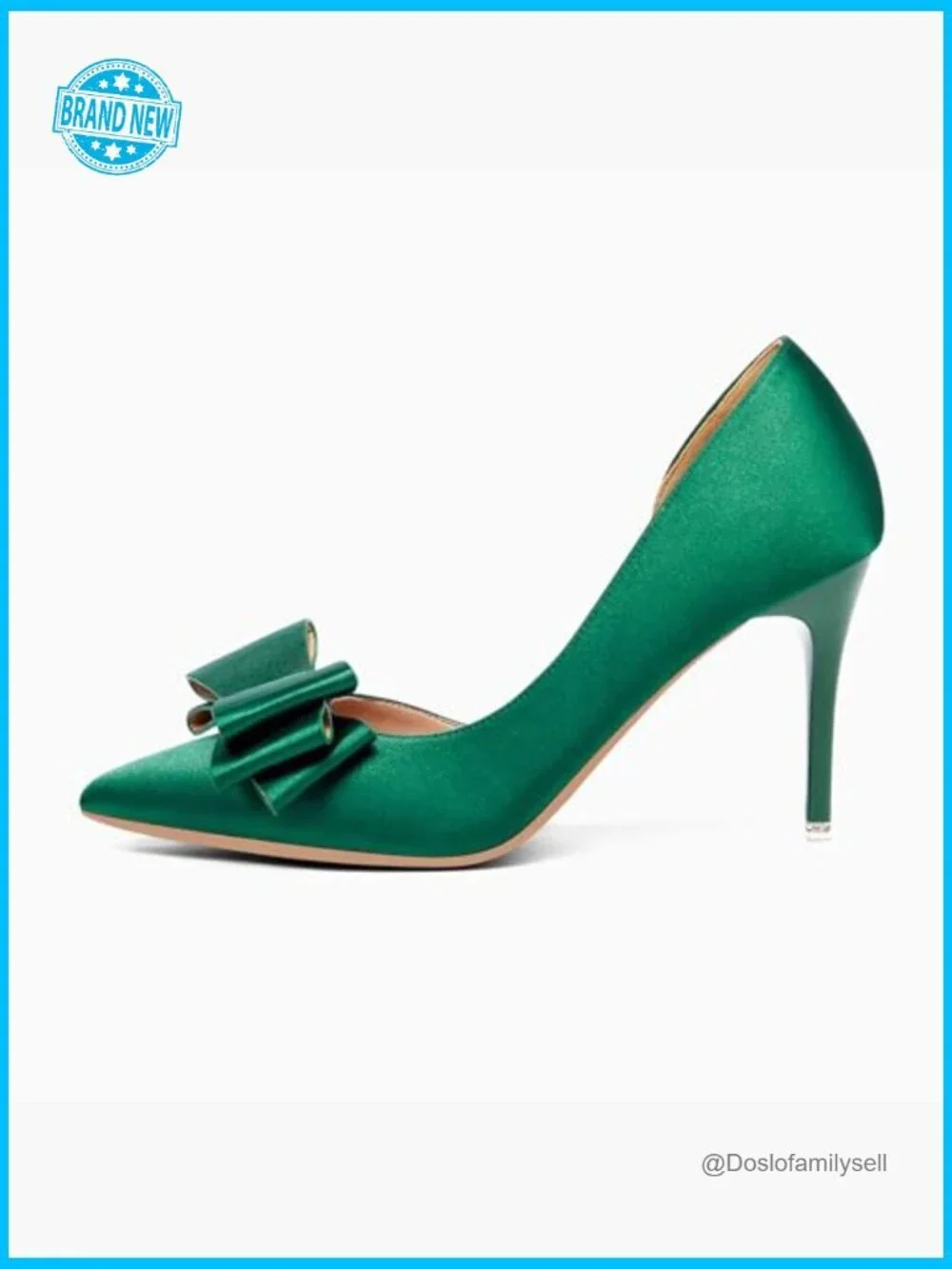 Stiletto Bow Heels Pointed Toe Slip On Dress Pumps Wedding Party Shoes